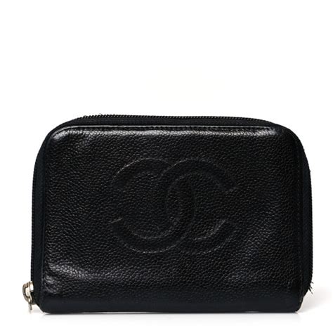 chanel caviar zip wallet vintage logo|Chanel Brown Caviar Timeless CC Logo Long Zip .